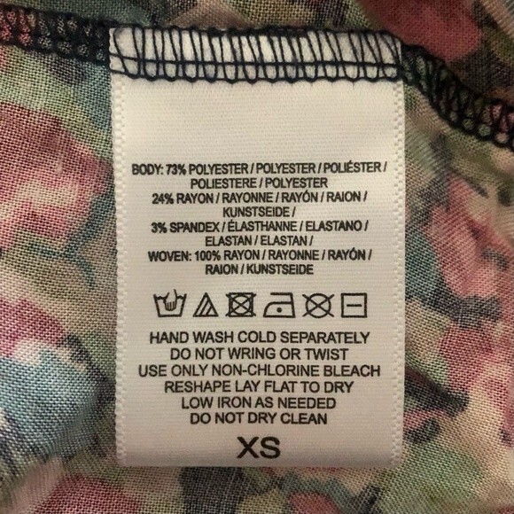 Anthropologie Postmark Ginny Layered Pullover Sweater Striped Floral Size XS - Picture 7 of 8